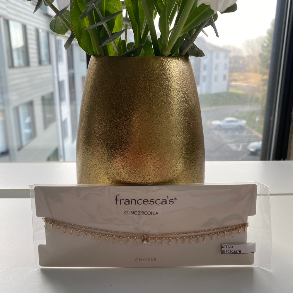 {Francesca’s Gold + CZ Choker}